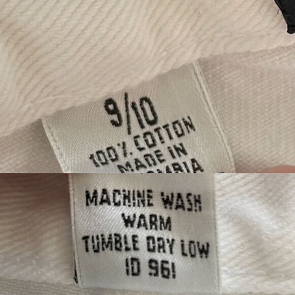 CAFE LA VIE Vintage White High Waisted Denim Shorts With Cuff Zip Fly 26 - Picture 10 of 10